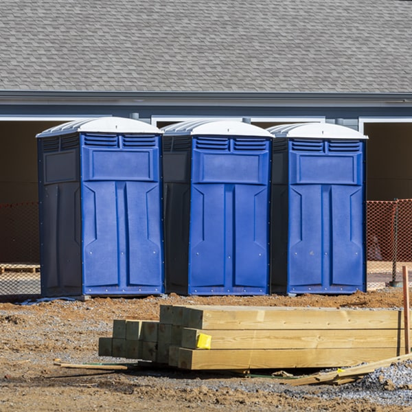 how often are the portable restrooms cleaned and serviced during a rental period in Elm City